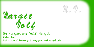 margit volf business card